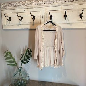 Cream Lace Top